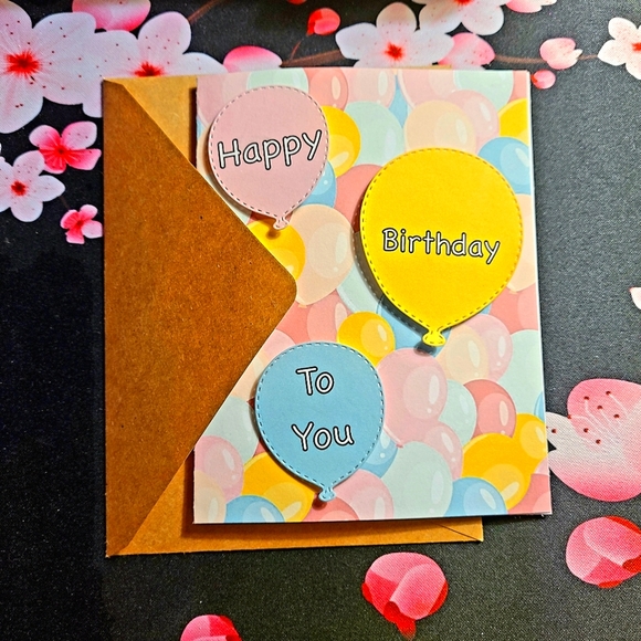 Colourful Balloons Birthday Card - Picture 3 of 3